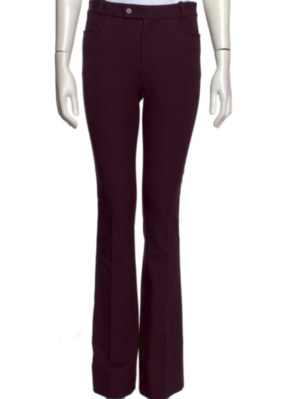 Joseph Purple Flare Pants Size 36 US 4 Mid Rise Tailored Trousers